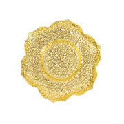 3 Plum Blossom 5" Metal Votive Candle Holders CAND_HOLD_014_GOLD