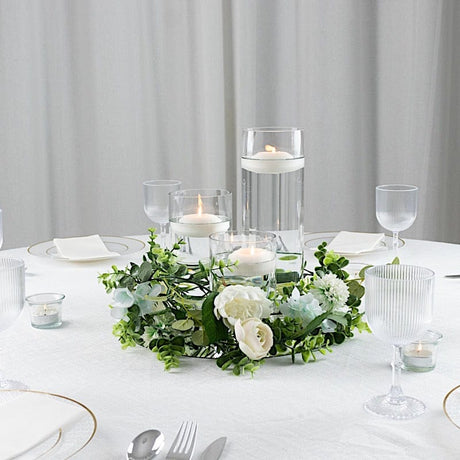 3 Premium Glass Cylinder Vases Centerpieces - Clear VASE_A3_SET01_CLR