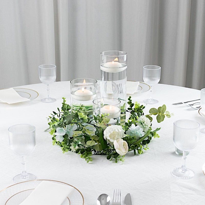 3 Premium Glass Cylinder Vases Centerpieces - Clear VASE_A3_SET01_CLR