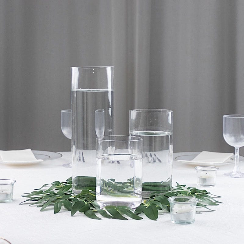 3 Premium Glass Cylinder Vases Centerpieces - Clear VASE_A3_SET01_CLR