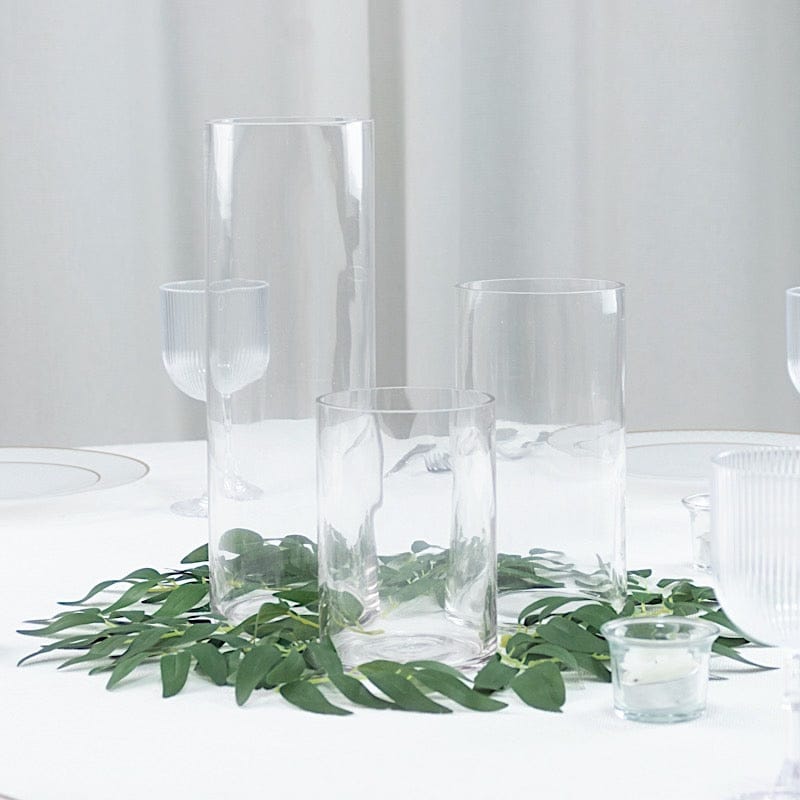 3 Premium Glass Cylinder Vases Centerpieces - Clear VASE_A3_SET01_CLR