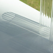 3 Ribbed Candelabra Candle Holder Glass Shades - Clear CHDLR_CAND_030_RIB_GLASS_SET