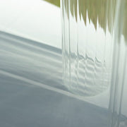 3 Ribbed Candelabra Candle Holder Glass Shades - Clear CHDLR_CAND_030_RIB_GLASS_SET