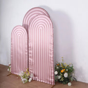 3 Ripple Chiara Backdrop Stand Covers - Dusty Rose IRON_STND06_STN_RB080