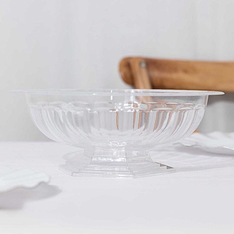 3 Round 10" Roman Style Footed Compote Bowl Flower Vase