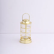 3 Round 7" Mini LED Tealight Candle Lantern Lamps LED_CAND_PL09_GOLD