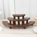3 Semicircle 3 Tier Wooden Cupcake Pedestals Dessert Display Stands - Whitewashed