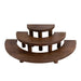 3 Semicircle 3 Tier Wooden Cupcake Pedestals Dessert Display Stands - Whitewashed CAKE_WOD010_SET_BRN