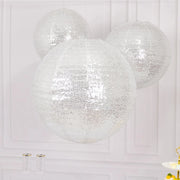 3 Shimmer Sequin Fabric Hanging Lanterns