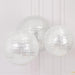 3 Shimmer Sequin Fabric Hanging Lanterns