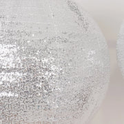 3 Shimmer Sequin Fabric Hanging Lanterns