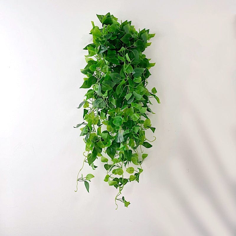 3 Silk Pothos Artificial Hanging Plants - Green ARTI_GRN_19_01