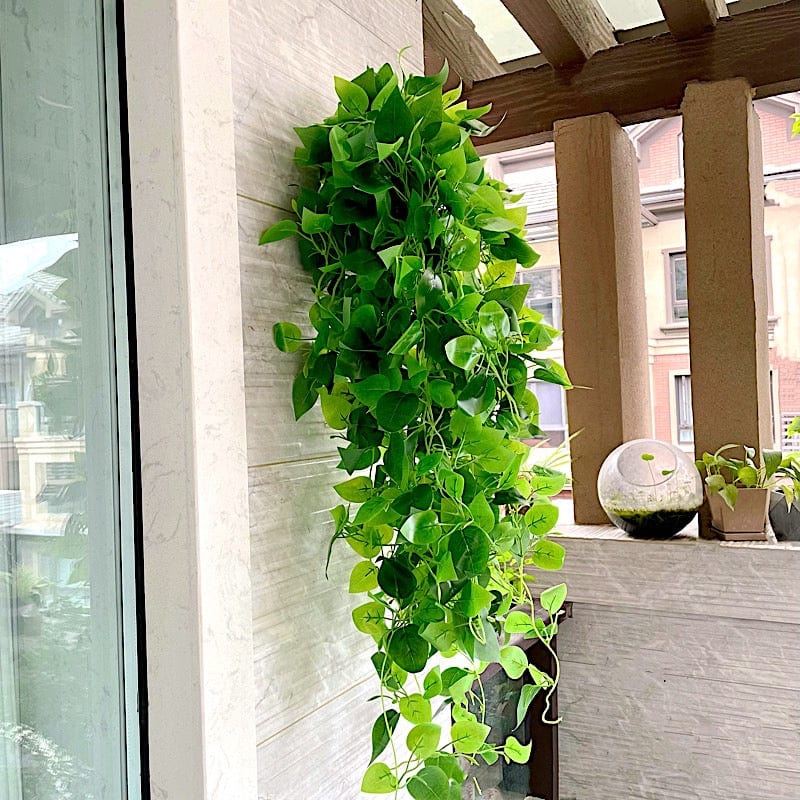 3 Silk Pothos Artificial Hanging Plants - Green ARTI_GRN_19_01