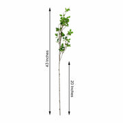 3 Stems 43" Artificial  Petal Branches Leaf Sprays- Green ARTI_GRN_17_01
