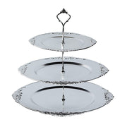 3-Tier 13" Round Plastic Cupcake Stand with Top Handle