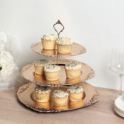 3-Tier 13" Round Plastic Cupcake Stand with Top Handle
