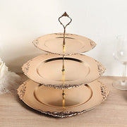 3-Tier 13" Round Plastic Cupcake Stand with Top Handle