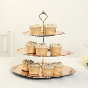 3-Tier 13" Round Plastic Cupcake Stand with Top Handle