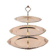 3-Tier 13" Round Plastic Cupcake Stand with Top Handle