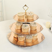 3-Tier 13" Round Plastic Cupcake Stand with Top Handle