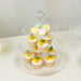 3-Tier 13" Round Plastic Cupcake Stand with Top Handle