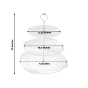 3-Tier 13" Round Plastic Cupcake Stand with Top Handle