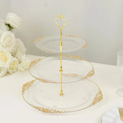 3-Tier 13" Round Plastic Cupcake Stand with Top Handle