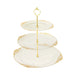 3-Tier 13" Round Plastic Cupcake Stand with Top Handle CAKE_PLST_R1310_CLGD