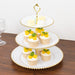3-Tier 14" Round Plastic Cupcake Tower Stand Beaded Rim
