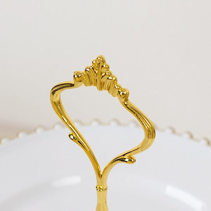 3-Tier 14" Round Plastic Cupcake Tower Stand Beaded Rim