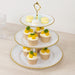 3-Tier 14" Round Plastic Cupcake Tower Stand Beaded Rim
