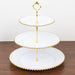 3-Tier 14" Round Plastic Cupcake Tower Stand Beaded Rim