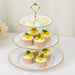 3-Tier 14" Round Plastic Cupcake Tower Stand Beaded Rim