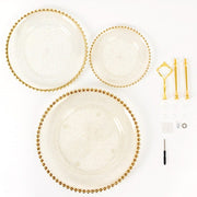 3-Tier 14" Round Plastic Cupcake Tower Stand Beaded Rim