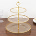 3-Tier 14" Round Plastic Cupcake Tower Stand Beaded Rim