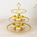 3-Tier 14" Round Plastic Cupcake Tower Stand Beaded Rim
