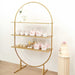 3-Tier 6.5 ft Metal Arch Cupcake Dessert Display Stand - Gold CAKE_STND_OVAL01_78_GOLD