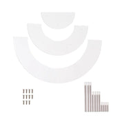 3-Tier Acrylic Half-Moon Dessert Display Pedestal Stand - Clear CAKE_PLST_CIR010_SET_CLR