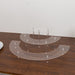 3-Tier Acrylic Half-Moon Dessert Display Pedestal Stand - Clear CAKE_PLST_CIR010_SET_CLR