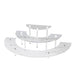 3-Tier Acrylic Half-Moon Dessert Display Pedestal Stand - Clear CAKE_PLST_CIR010_SET_CLR