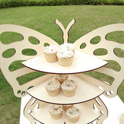 3-Tier Butterfly Wooden Cupcake Stand - Natural CAKE_WODBUT_24_NAT