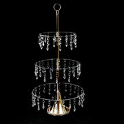 3-Tier Cupcake Stand with Crystals - Clear and Gold CAKE_PLST_R013_3T_CLGD