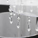 3 Tier Round Acrylic Cake Stand Cupcake Tower with Crystal Pendants - Clear CAKE_PLST_R013_10_CLR