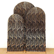 3 Wave Mesh Chiara Backdrop Stand Covers with Embroidered Sequins