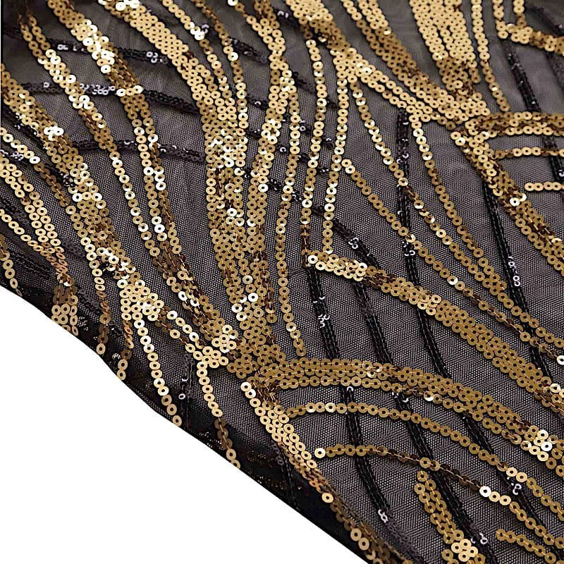 3 Wave Mesh Chiara Backdrop Stand Covers with Embroidered Sequins