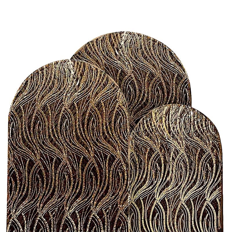 3 Wave Mesh Chiara Backdrop Stand Covers with Embroidered Sequins