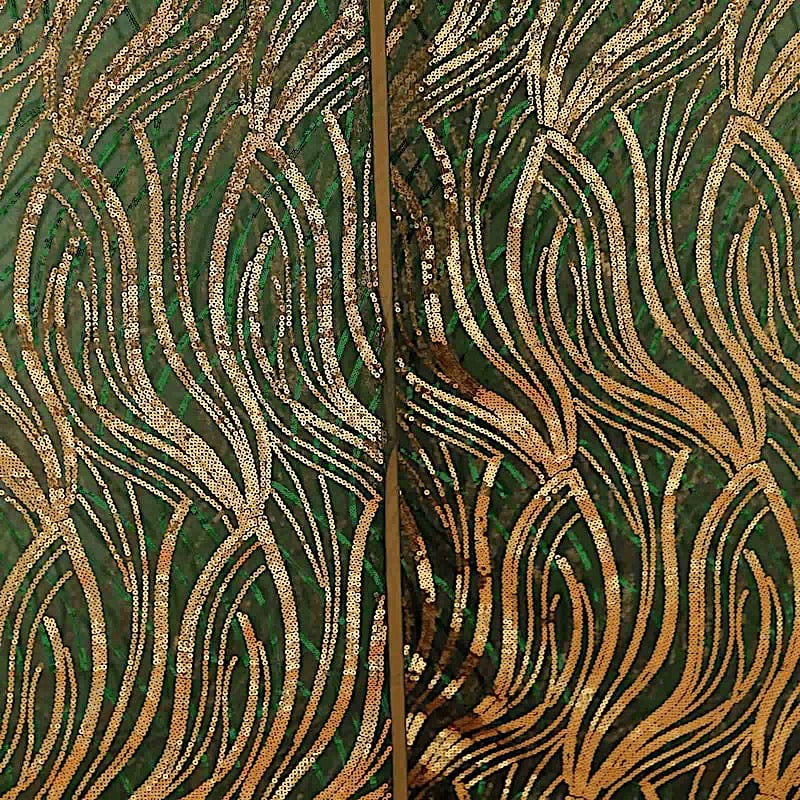 3 Wave Mesh Chiara Backdrop Stand Covers with Embroidered Sequins