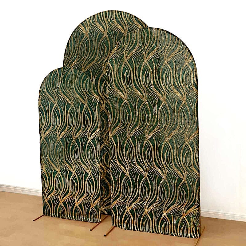 3 Wave Mesh Chiara Backdrop Stand Covers with Embroidered Sequins