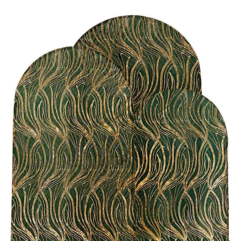 3 Wave Mesh Chiara Backdrop Stand Covers with Embroidered Sequins