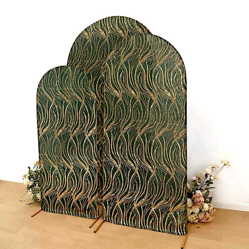 3 Wave Mesh Chiara Backdrop Stand Covers with Embroidered Sequins